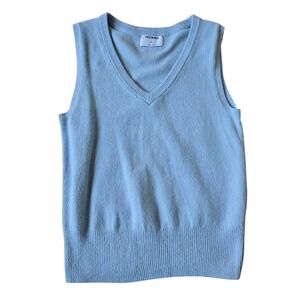 Old Navy Women's Blue V-Neck Sleeveless Knit Sweater Vest Size S SoSoft